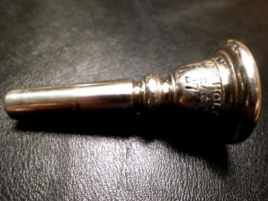 VINTAGE FRANK HOLTON, CHICAGO,  MODEL 27 CORNET MOUTHPIECE - EXCELLENT CONDITION