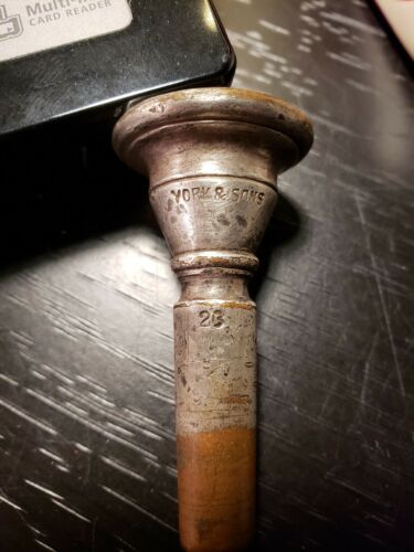 York And Sons 23 **Tuba Or Trombone Mouthpiece C. 1900-1926