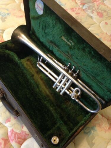 1930s Keefer Trumpet Williamsport PA Vintage case A-Bf valve AllStar Mouthpiece