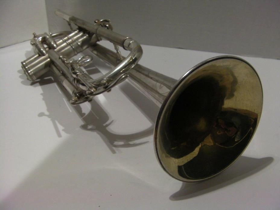 1928 Conn 22B New York Symphony Trumpet Satin Silver Original Case Accessories