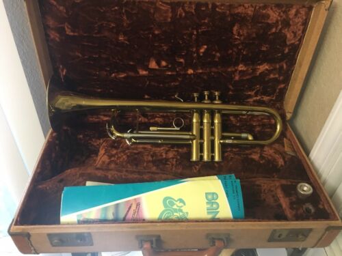 Vintage 1950 Beuscher Lightweight 400 Top Hat & Cane Trumpet W/Mouthpiece & Case