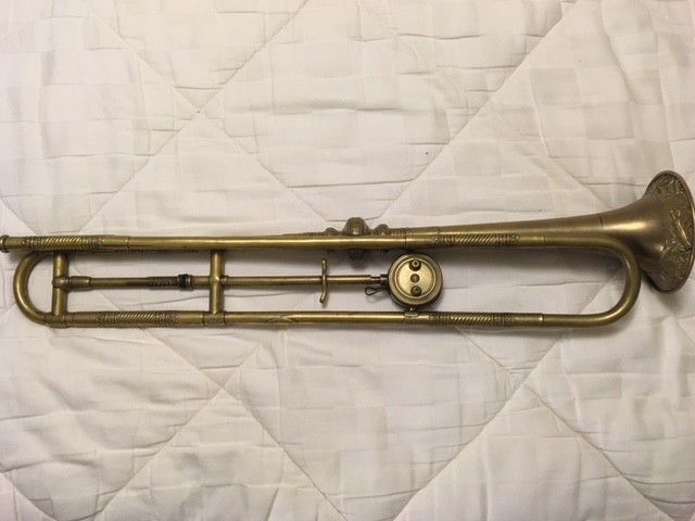 Antique English Slide Trumpet by Arnold Circa 1850