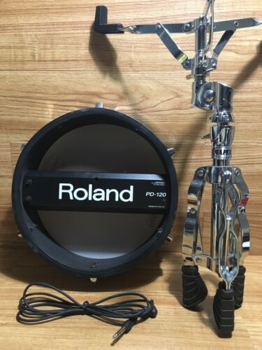 Roland PD-120 White V-Drum Snare Upgrade w/ Mapex Stand pd120 V-Drums