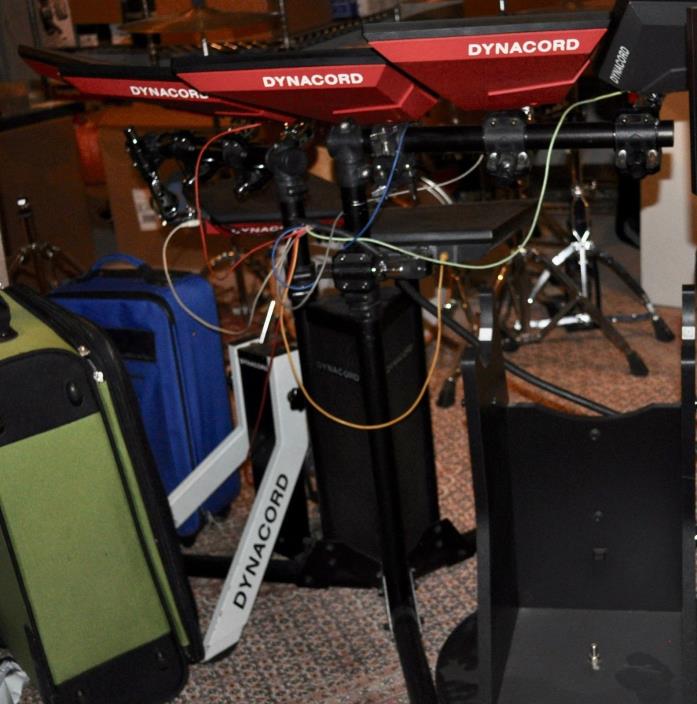 DYNACORD Original Stand + Drum Pads (5 RED / 2 GREY) + Bass Pad + 7 Tom Arms