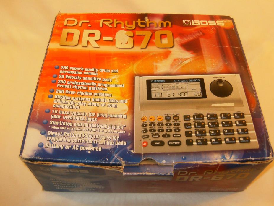 BOSS Dr. Rhythm DR-670 Drum Machine - Great Condition - No Power Adapter