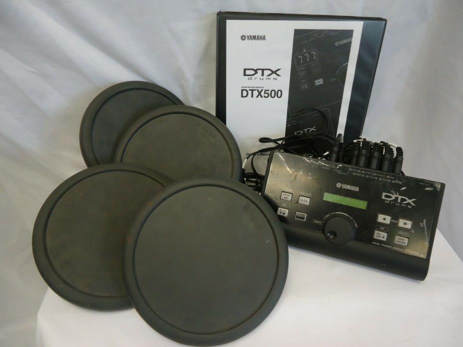 Yamaha DTX500 Drum Trigger Module With (4) Yamaha TP65 Drum Pads