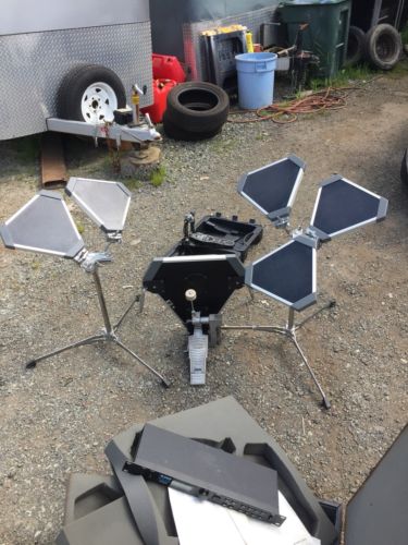 Vintage roland electronic drum set And Tama Hardware And Alesis D4 Drum Module