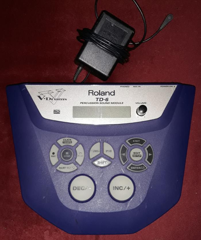 Roland TD-6 V-Drums Percussion Sound Module & Power Supply  FREE SHIPPING