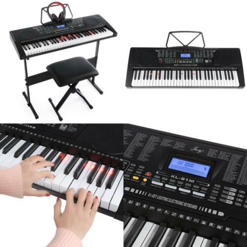 Joy KL-91M With USB & 61 Lighted Keys Simulation Piano Keyboard Starter Pack...