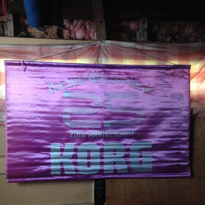 VINTAGE LARGE KORG DEALER BANNER 25TH ANNIVERSARY 29
