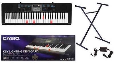 New! Casio Key Lighting Keyboard 61 Piano Style Keys LK-170 With Casio Stand