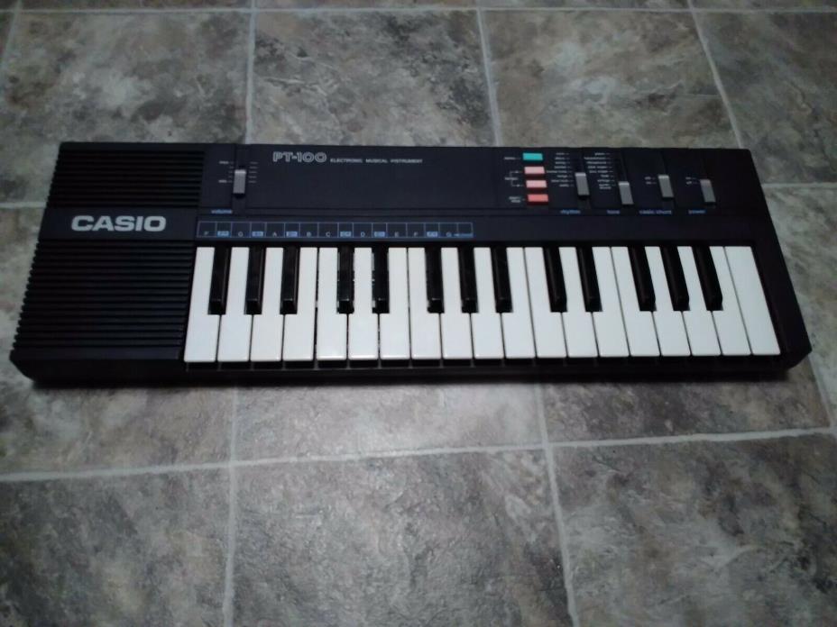 Vintage CASIO PT-100 Synthesizer Keyboard (RARE)(WORKS)(FREE SH)