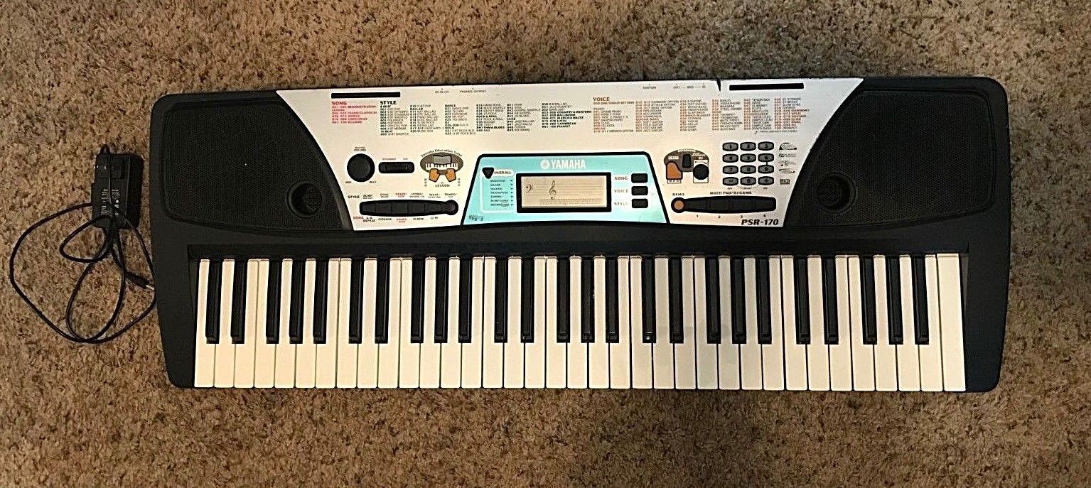 YAMAHA PSR-170 PORTATONE 61 Key Full Size Portable Keyboard w/Power Supply