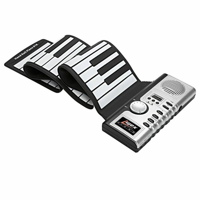 Lujex Foldable 61 Keys Flexible Soft Electric Digital Roll Up Keyboard Piano