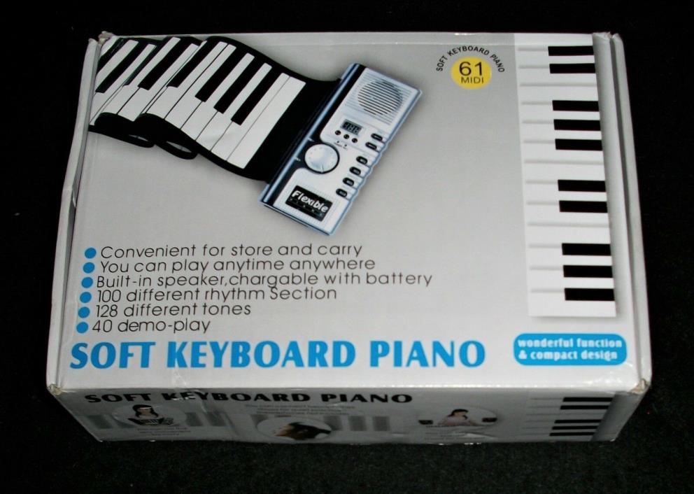Foldable Roll-Up 61 Keys MIDI Soft Keys Electronic Piano Music Piano Keyboard