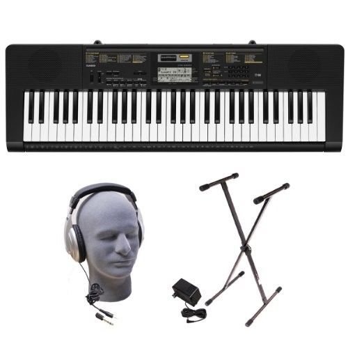 Keyboard Setup Portable Headphones Stand Power Supply Premium 61-Key