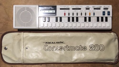 VTG Realistic Concertmate 200 Electronic Keyboard Synthesizer w/ Cover
