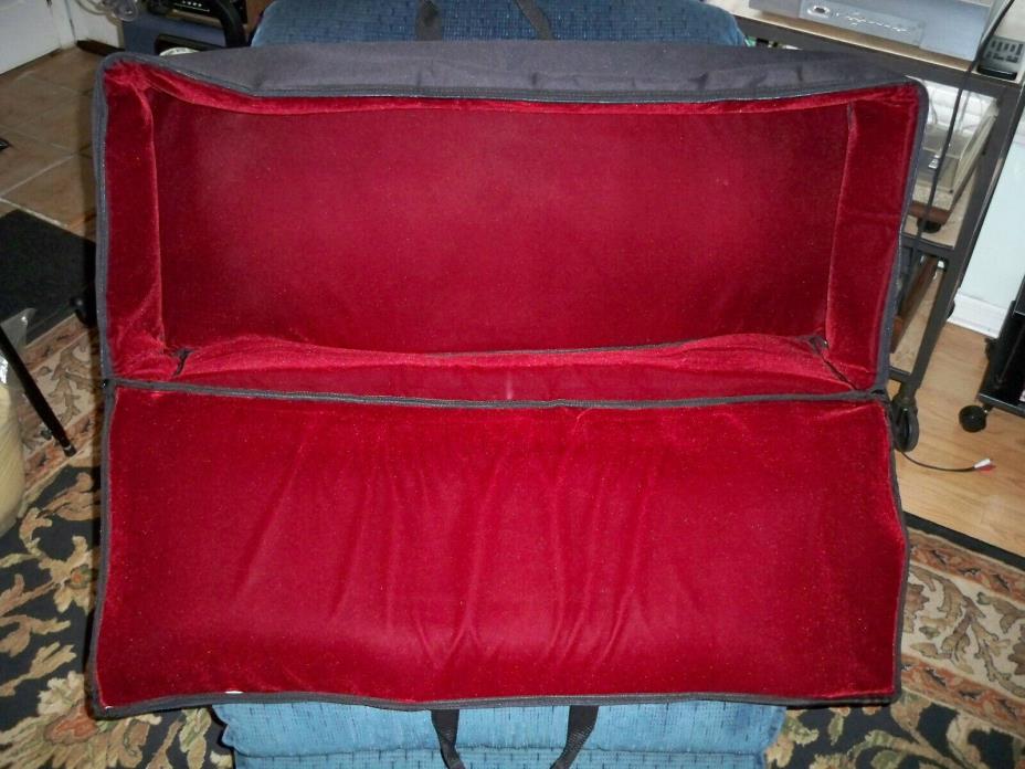 Keyboard Synthesizer Carry Case 61 & 76 Key ~ PADDED RED VELOUR ~ 18x42x7