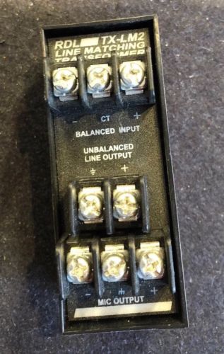Used Radio Design Labs RDL TX-LM2 Line Matching Transformer Line To Mic Level