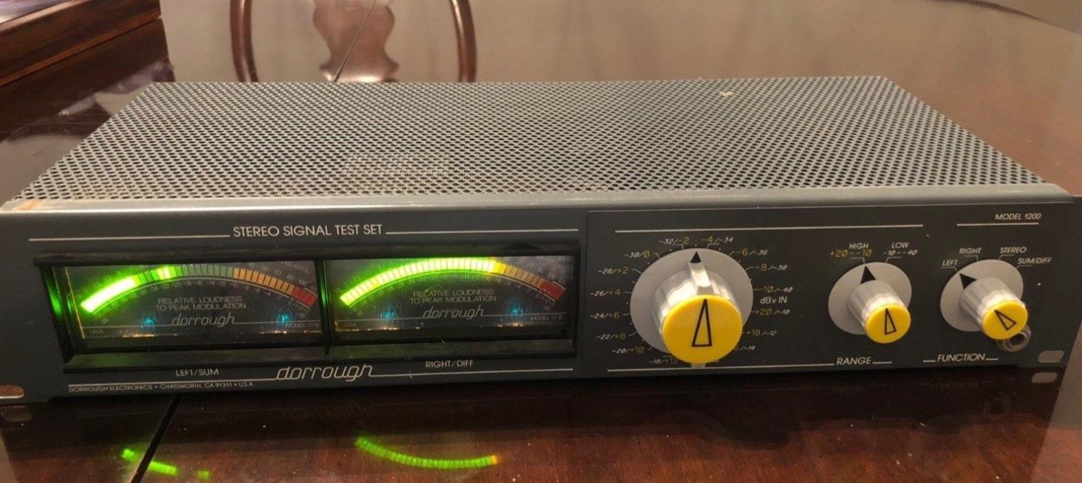 dorrough Model 1200 stereo signal test set pro audio gear video editing