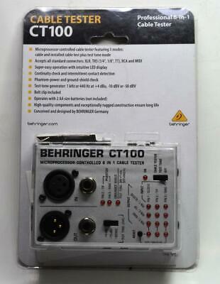 NIB Behringer CT100 Microprocessor Controled Professional 6-in-1 Cable Tester