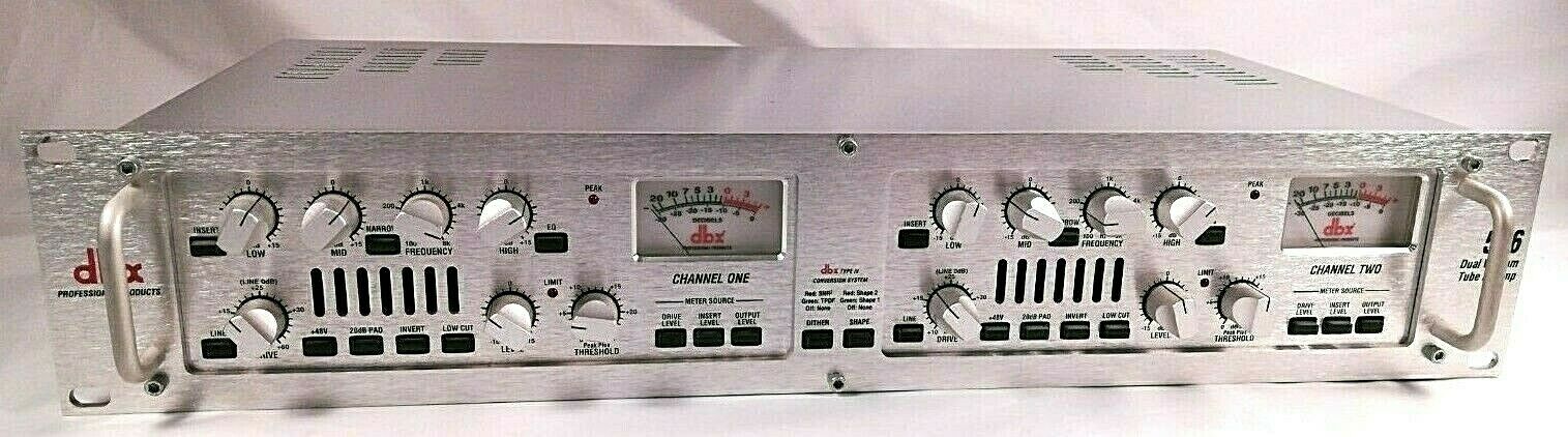 DBX 586 dual channel tube microphone preamp for parts