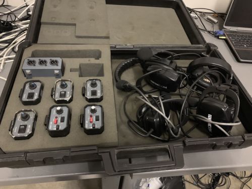 PortaCom PC-100 w/ 4 headsets, beltpacks, used, good condition