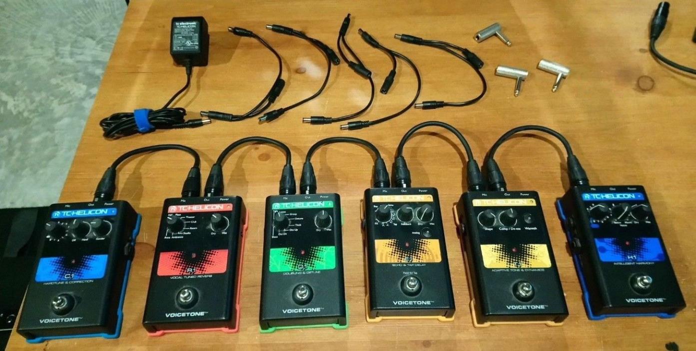 TC Helicon Pedals C1, D1, E1, H1, R1, T1 in Great Shape 6 TOTAL w/power