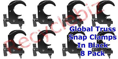 Global Truss Snap Clamp BLACK NEW! (8 Pack) Use with 2