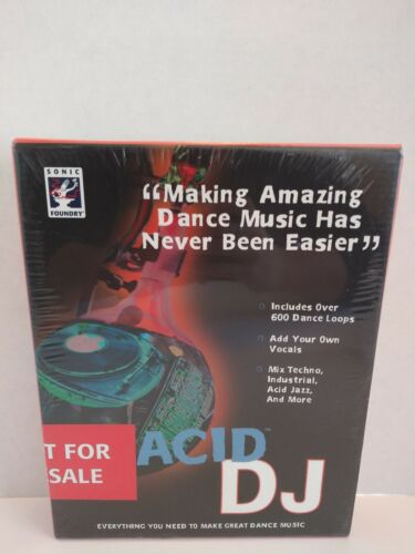 Sonic Foundry Acid DJ Dance Music Loop Production PC Windows Software NOS Sealed