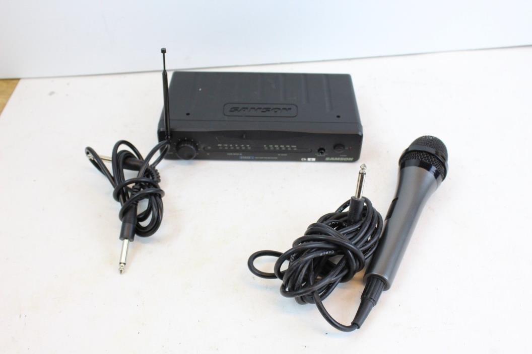 Samson Stage 5 SR5 VHF FM Wireless Receiver + microphone NO POWER CABLE