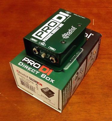 Radial Engineering ProDI Passive Instrument Direct Box Bass/Guitar/Synth Pro DI