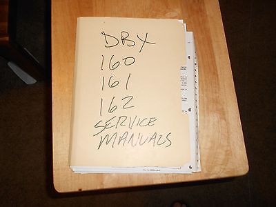 DBX 160-161 AND 162 SERVICE MANUALS WITH SCHEMATICS IN PDF Digital Download