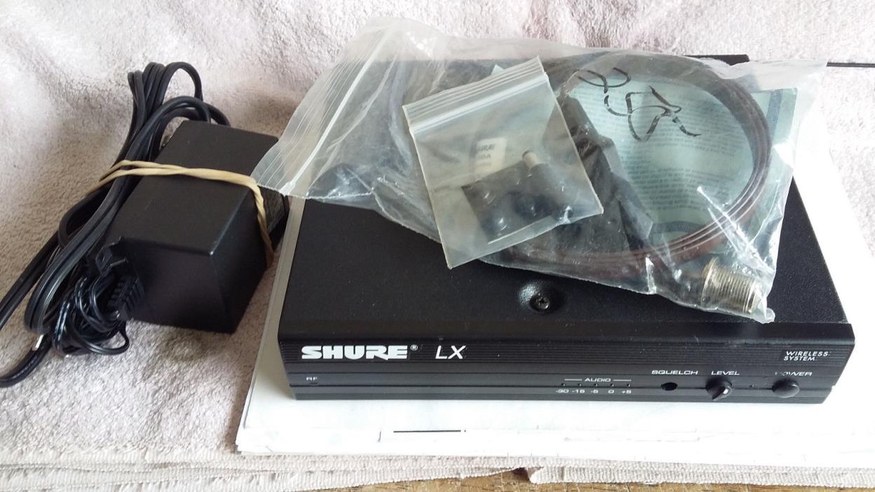 SHURE LX3-CD WIRELESS microphone RECEIVER MIC & WA490A ANTENNA 169-185MHZ ribbon