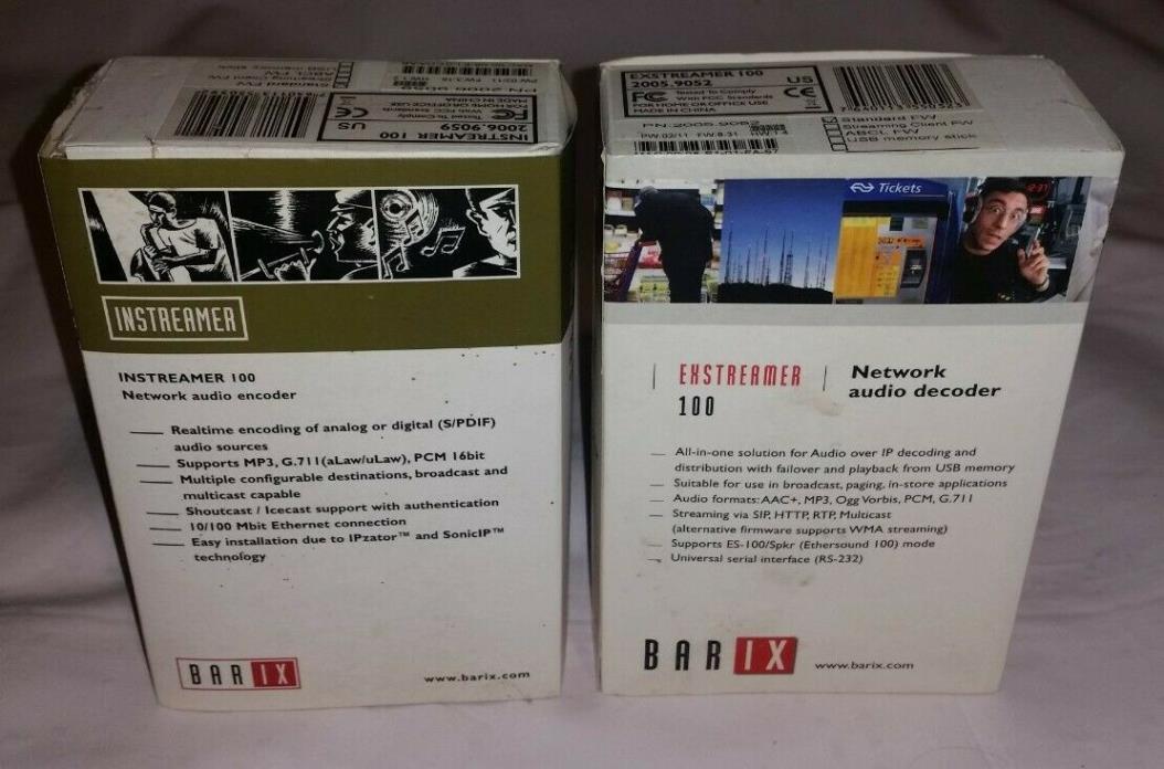 Barix Exstreamer 100 + Instreamer 100 Package - purchased new and never opened