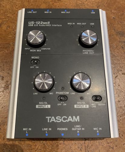 TASCAM US-122 MKII USB 2 Audio MIDI Interface