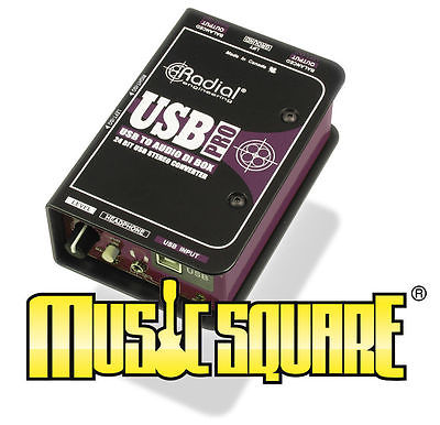 USB DIRECT BOX Stereo Lap-top DI RADIAL USB-PRO Stereo D/A Converter Interface