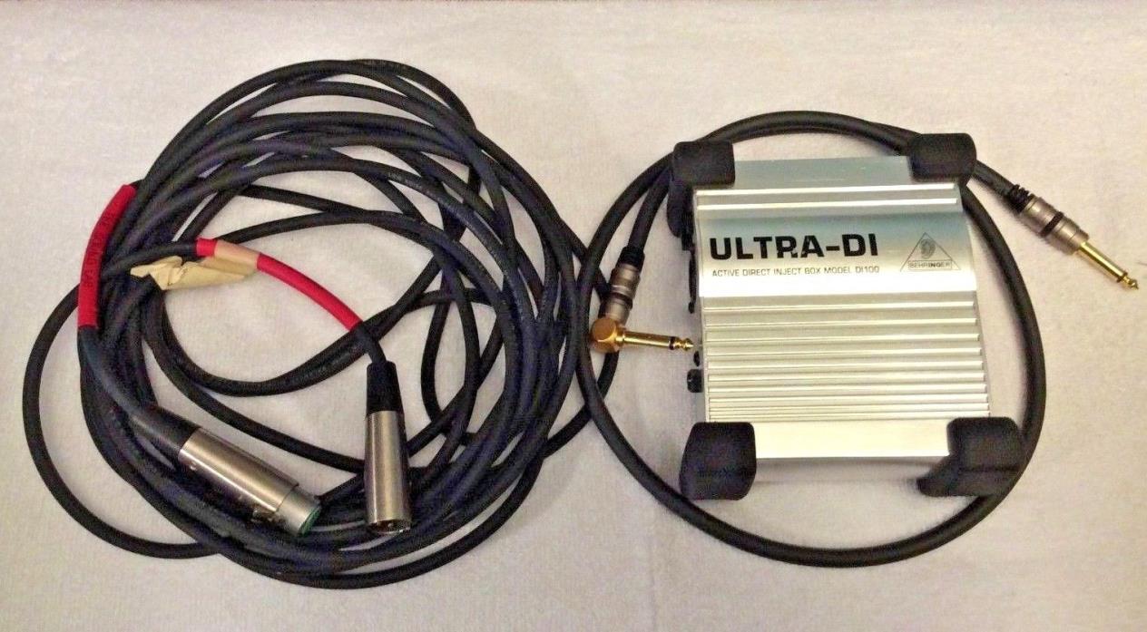 ULTRA-DI Active Direct Inject Nox Model DI100 w Microphone Cord