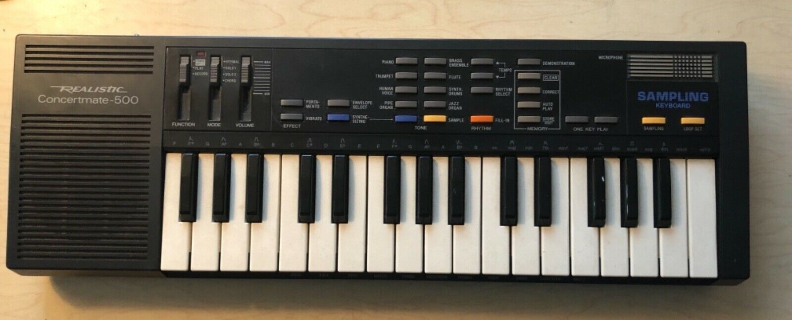 Realistic Concertmate 500 (Casio SK-1) lo-fi sampler w/ MIDI modification