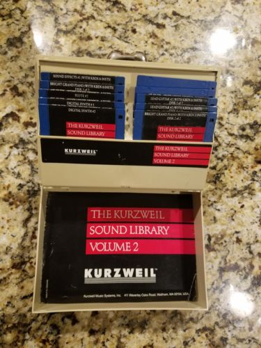 KURZWEIL K250 SOUND LIBRARY 10 DISKS WITH PLASTIC PROTECTIVE CASE