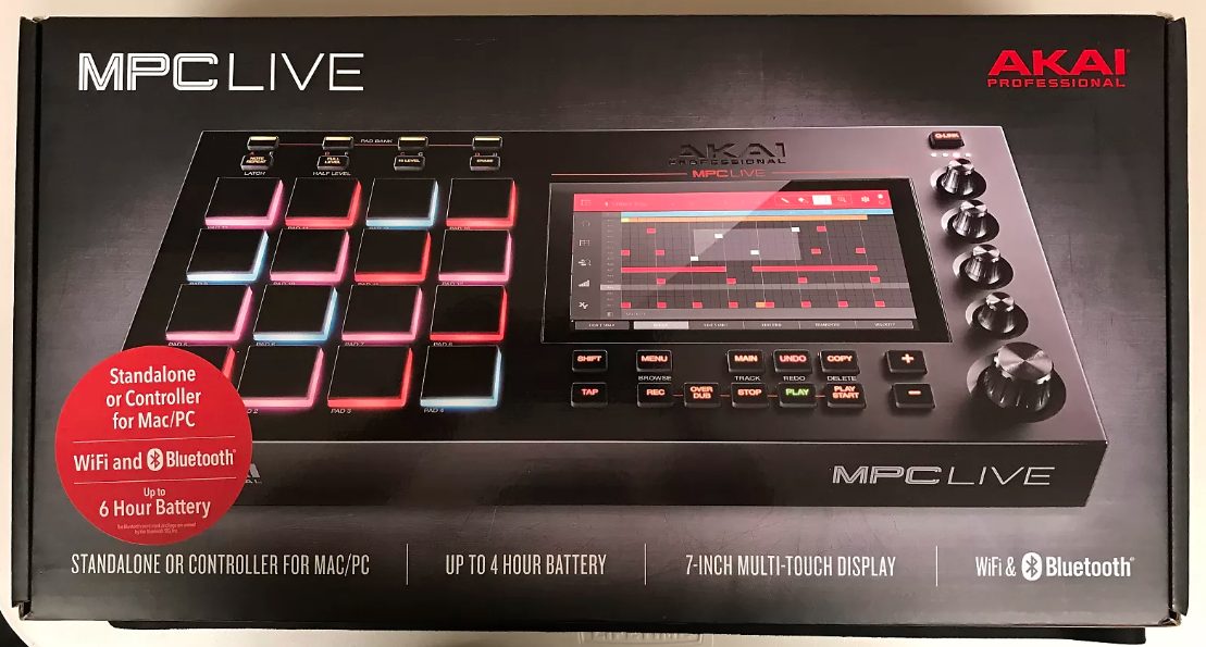 Akai MPC Live with Custom Screen Protector and MPC Live Bible/Projects