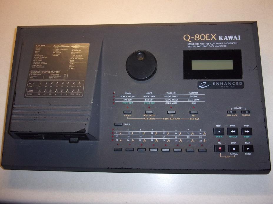 KAWAI Q-80ex digital midi sequencer with power adapter and manual
