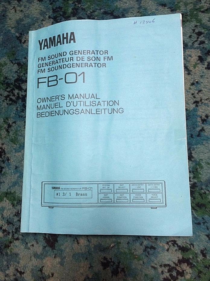 Yamaha FB-01 FM Sound Generator/Owners Manual