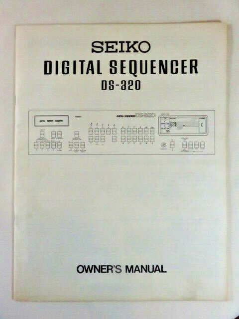 RARE Seiko DS-320 Vintage digital Sequencer Owners Manual