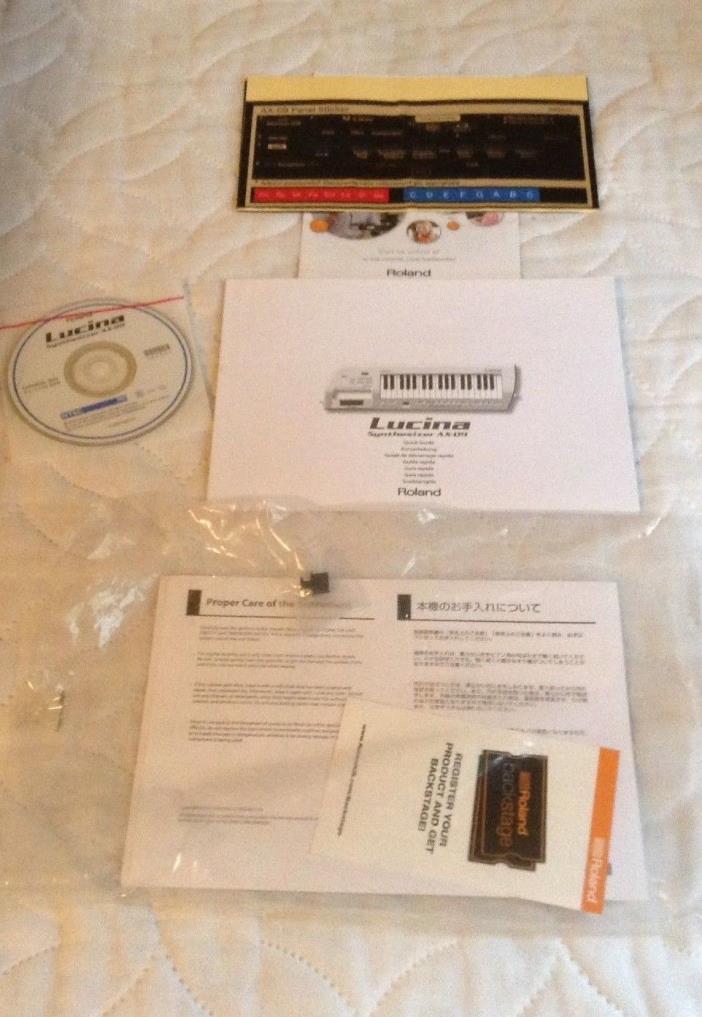 Roland Lucina AX09  User Quick Guide and Tutorial DVD