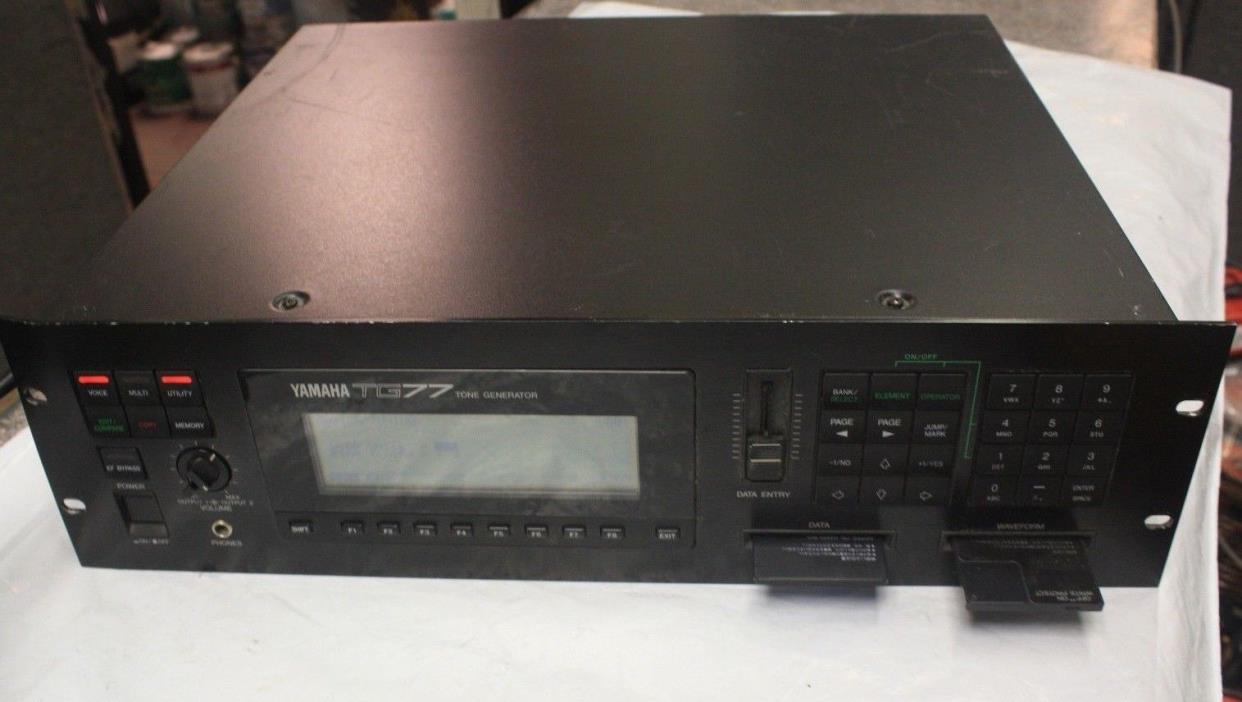 YAMAHA TG77 Tone Generator Sound Module + Wave and RAM cards - WORKS GREAT!
