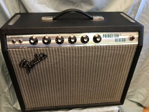 1969 Fender Princeton Reverb Silverface Amp With Case And Pedals
