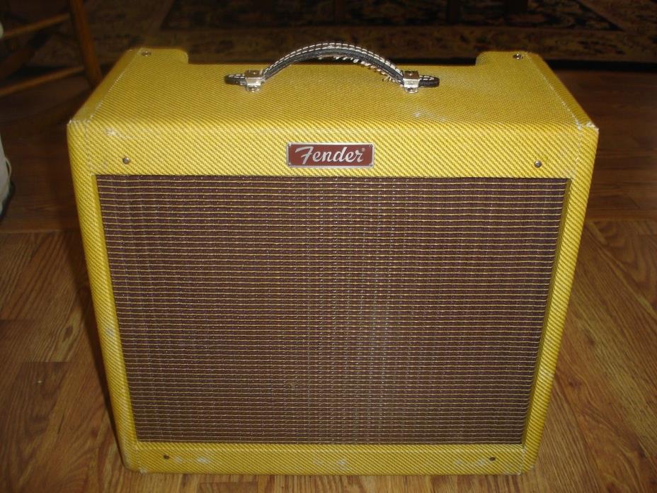 Fender Blues junior tweed cabinet with Jensen c12n and Tuki cover