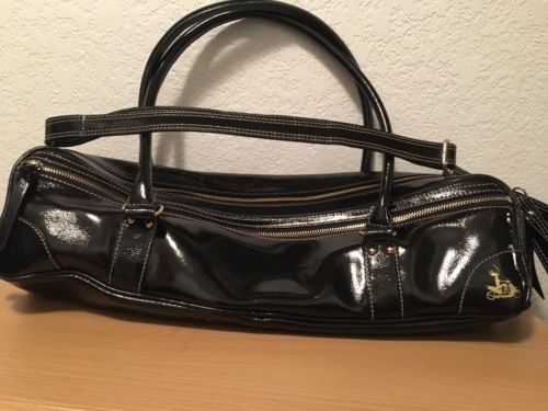 Fluter Scooter Black Patent leather bag