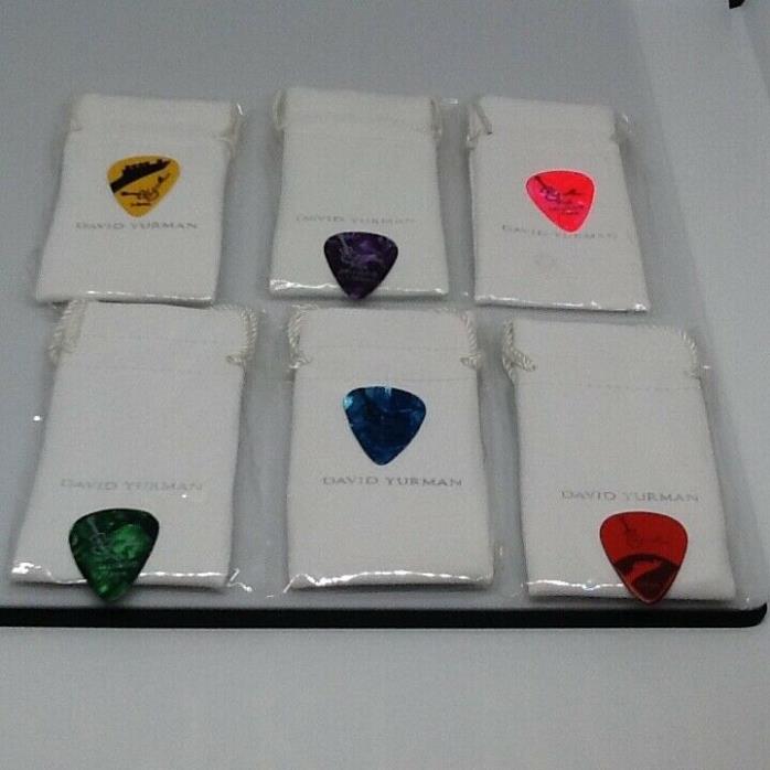 DAVID YURMAN GUITAR PICK POUCHES LOT OF 6, WITH PICS, FREE SHIPPING